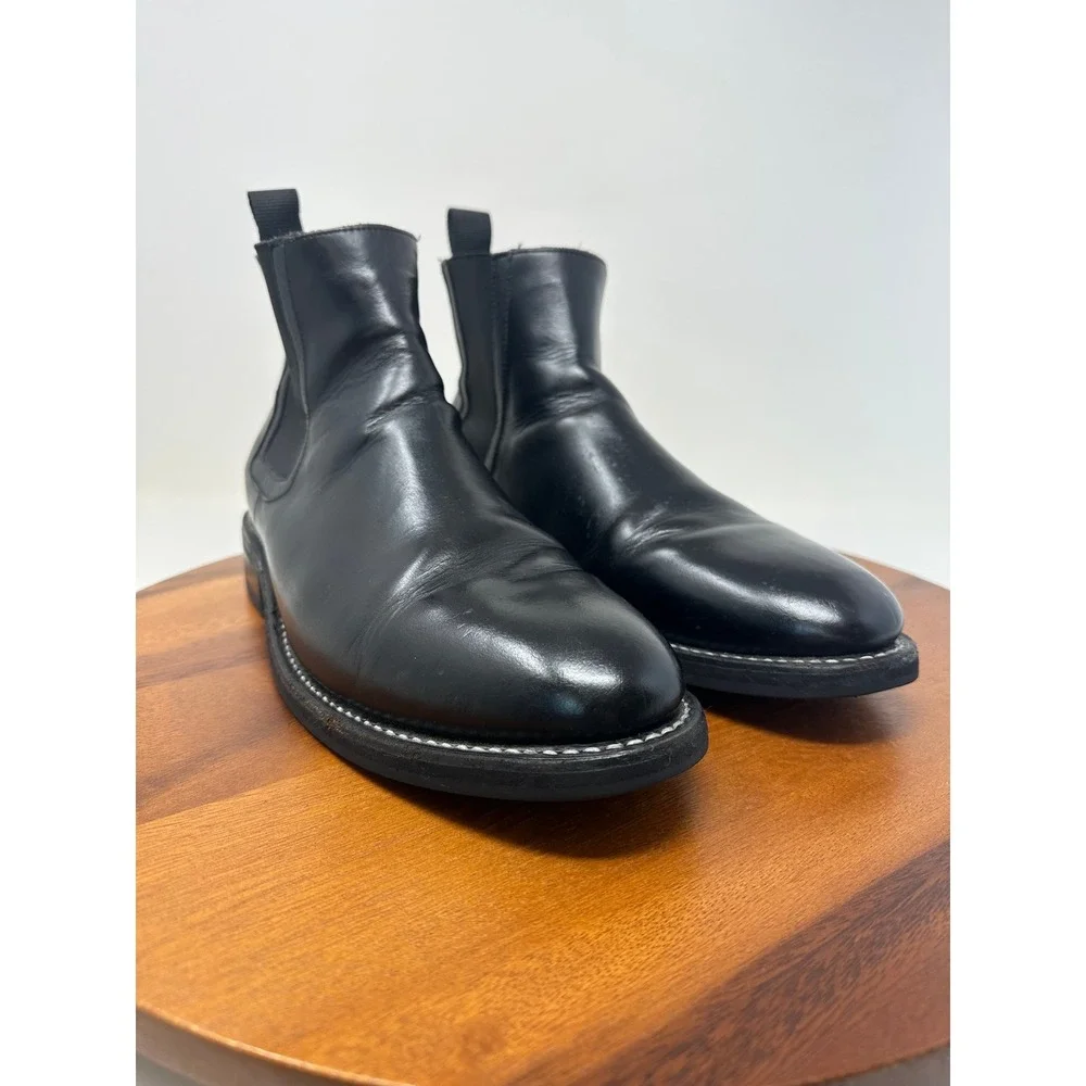 Thursday Boot Co Leather Chelsea Boots Mens Size 11.5 Black Pull on Preppy